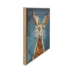 Set of 2 Ingram Curious Hare Framed Art Blue and Brown - Wilko - thumbnail 7