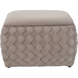 Artemis Home Plumeo Mole Velvet Storage Ottoman - Size: 45 x 65 x 43cm - Brown - Wilko - thumbnail 5