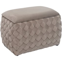 Artemis Home Plumeo Mole Velvet Storage Ottoman - Size: 45 x 65 x 43cm - Brown - Wilko - thumbnail 4