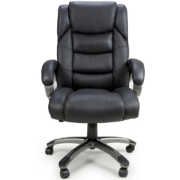 wilko Regent Black Executive Leather-Faced Office Chair - Size: 168 x 65 x 74cm - Shankar - thumbnail 5