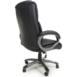 wilko Regent Black Executive Leather-Faced Office Chair - Size: 168 x 65 x 74cm - Shankar - thumbnail 6