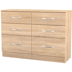 Crowndale Avon 6 Drawer Bardolino Oak Chest of Drawers - Wilko - thumbnail 3