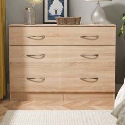 Crowndale Avon 6 Drawer Bardolino Oak Chest of Drawers - Wilko - thumbnail 1