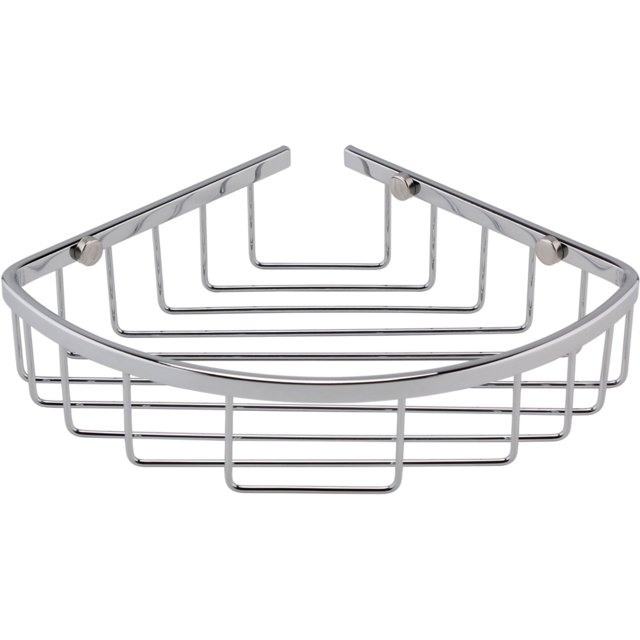 nuie Chrome Wirework Deep Corner Basket - Size: 0.82 x 2.55 x 1.56cm - Silver - Wilko - image 1