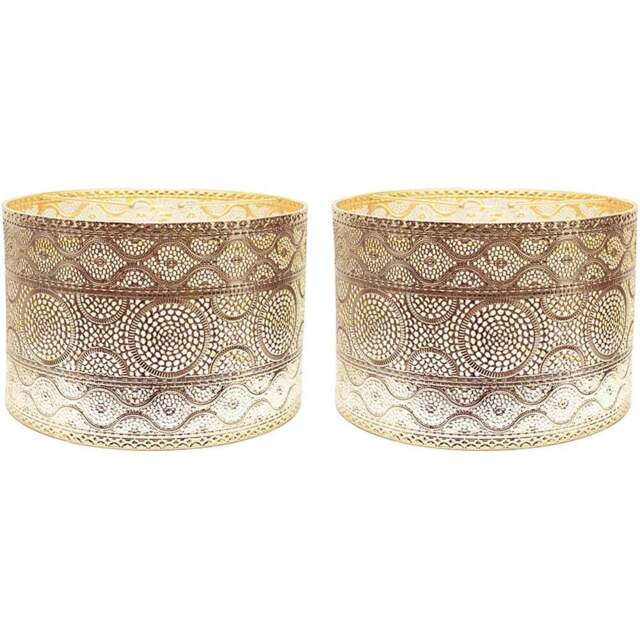 ValueLights Casablanca Gold Easy Fit Shade 2 Pack - Wilko - image 1