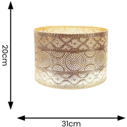 ValueLights Casablanca Gold Easy Fit Shade 2 Pack - Wilko - thumbnail 6