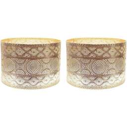 ValueLights Casablanca Gold Easy Fit Shade 2 Pack - Wilko - thumbnail 1