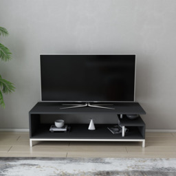 Decorotika Reilly 2 Shelf White and Anthracite TV Unit - Size: 38 x 120 x 45cm - Multi - Wilko - thumbnail 6