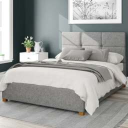 Aspire Caine Super King Size Grey Saxon Twill Ottoman Bed - Aspire Beds - Wilko - thumbnail 1