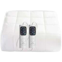 Dreamland Double Dual Control Heated Mattress Protector - White - Wilko