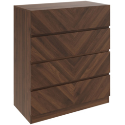 GFW Catania 4 Drawer Royal Walnut Wood Chest of Drawers - Brown - Wilko - thumbnail 4