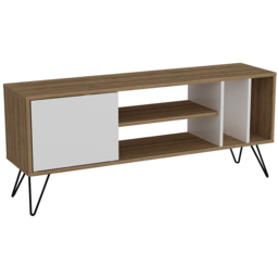 Decorotika Mistico Walnut and White TV Unit - Size: 58.4 x 140 x 35.5cm - Multi - Wilko - thumbnail 3