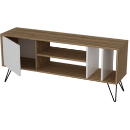 Decorotika Mistico Walnut and White TV Unit - Size: 58.4 x 140 x 35.5cm - Multi - Wilko - thumbnail 4