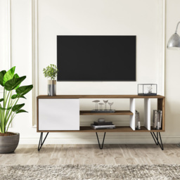 Decorotika Mistico Walnut and White TV Unit - Size: 58.4 x 140 x 35.5cm - Multi - Wilko - thumbnail 6