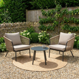 Malay Oxford 2 Seater Bistro Set - Brown - Wilko
