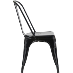FWStyle Black Gloss Metal Chair 4 Pack - Size: Set of 4 - Wilko - thumbnail 4