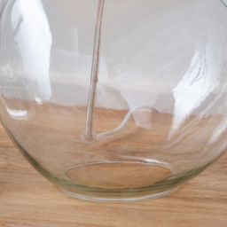Pacific Lifestyle Hallie White Fabric Shade Clear Glass Table Lamp - Size: 43 x 22 x 22cm - Wilko - thumbnail 4