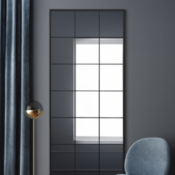 The Fenestra Black Window Leaner Wall Mirror 200 x 80cm - MirrorOutlet - Wilko - thumbnail 4