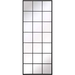 The Fenestra Black Window Leaner Wall Mirror 200 x 80cm - MirrorOutlet - Wilko - thumbnail 1
