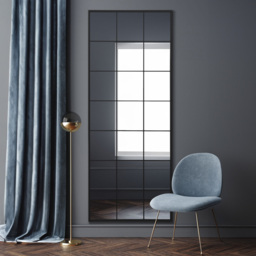 The Fenestra Black Window Leaner Wall Mirror 200 x 80cm - MirrorOutlet - Wilko - thumbnail 3