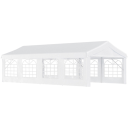 Outsunny 8 x 4m Marquee Carport Shelter Gazebo with Sides - Size: 4 x 8m - White - Wilko - thumbnail 3
