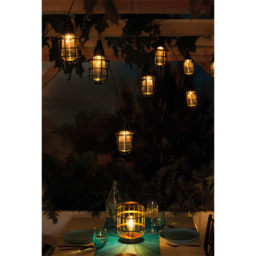 Luxform Corsica Solar Powered 10 Warm White String Lights - Size: 390 x 7.8 x 0.5cm - Black - Wilko - thumbnail 5