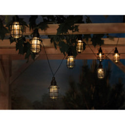 Luxform Corsica Solar Powered 10 Warm White String Lights - Size: 390 x 7.8 x 0.5cm - Black - Wilko - thumbnail 6