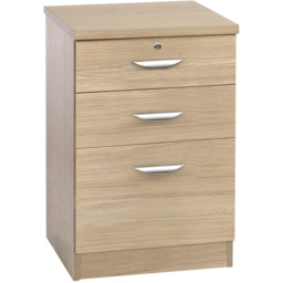 R White Cabinets 3 Drawer Brown Storage Unit - Size: 72.8 x 47.9 x 54cm - Wilko - thumbnail 3