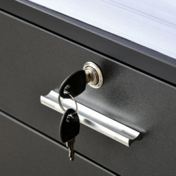 Portland Vinsetto Black Mobile Home Filing Cabinet - Wilko - thumbnail 4