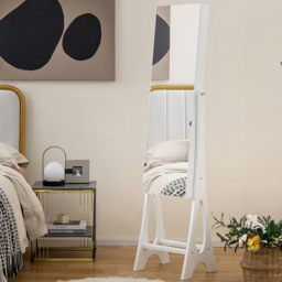 Costway White Freestanding Mirror with Jewellery Cabinet 32 x 110cm - Size: 119.4 x 43.2 x 17.78cm - Wilko - thumbnail 3