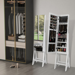 Costway White Freestanding Mirror with Jewellery Cabinet 32 x 110cm - Size: 119.4 x 43.2 x 17.78cm - Wilko - thumbnail 6