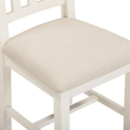 Seconique Windsor Sey of 2 Ivory and Oat Fabric Slatted Dining Chair - Size: Set of 2 - Ivory/Oat Fabric - Wilko - thumbnail 7