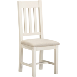 Seconique Windsor Sey of 2 Ivory and Oat Fabric Slatted Dining Chair - Size: Set of 2 - Ivory/Oat Fabric - Wilko - thumbnail 3