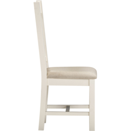 Seconique Windsor Sey of 2 Ivory and Oat Fabric Slatted Dining Chair - Size: Set of 2 - Ivory/Oat Fabric - Wilko - thumbnail 5