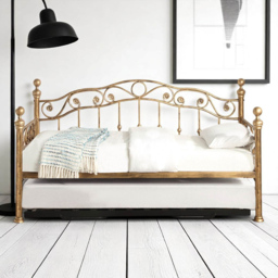 OAT Home Mayfair Single Antique Brass Effect and Black Guest Trundle Metal Day Bed - Wilko - thumbnail 6