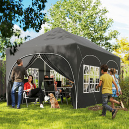 Outsunny 3 x 6m Grey Pop Up Gazebo with Detachable Sidewalls - Dark Grey - Wilko - thumbnail 4