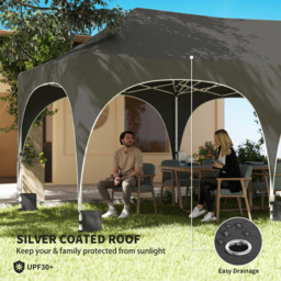 Outsunny 3 x 6m Grey Pop Up Gazebo with Detachable Sidewalls - Dark Grey - Wilko - thumbnail 7