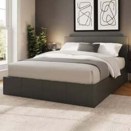 GFW Double Grey Side Lift Ottoman Bed - Wilko - thumbnail 1