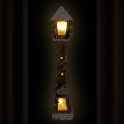 The Christmas Workshop LED Snow Tipped Wood Lamp Post 85cm - Wilko - thumbnail 7