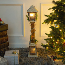The Christmas Workshop LED Snow Tipped Wood Lamp Post 85cm - Wilko - thumbnail 3