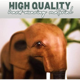 Marco Paul Large Wood Effect Elephant Garden Ornament - Size: 47 x 20 x 10cm - Brown - Wilko - thumbnail 7