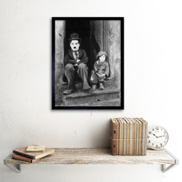 Artery8 Silent Movie Still Charlie Chaplin The Kid Photo Framed Wall Art Print 30 x 41cm - Size: 43.3 x 33.3 x 1.5cm - Black - Wilko - thumbnail 3