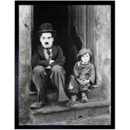 Artery8 Silent Movie Still Charlie Chaplin The Kid Photo Framed Wall Art Print 30 x 41cm - Size: 43.3 x 33.3 x 1.5cm - Black - Wilko - thumbnail 1