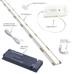 Sorrelis Lunara TriGlow Smoothline Tunable Flexible LED Strip 5m - Size: 500 x 0.8 x 0.35cm - White - Wilko - thumbnail 4
