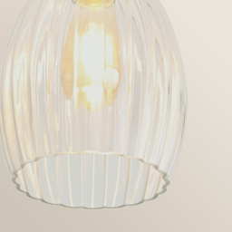 ValueLights Cheltenham Ribbed Shade Brushed Gold Flush Ceiling Light with Bulb - Size: 27 x 17 x 17cm - Wilko - thumbnail 5