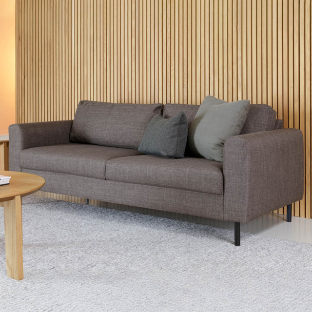 Florence Omaha 3 Seater Light Grey Basel Fabric Sofa - Wilko - image 1