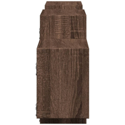 vidaXL 7 Shelf Brown Oak Effect Floating Wall Shelf - Size: 42 x 18 x 129cm - Wilko - thumbnail 6