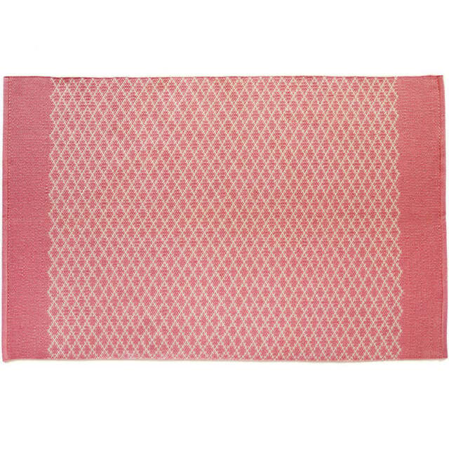 Hug Rug Coral Pink Woven Trellis Rug 160 x 230cm - Wilko - image 1
