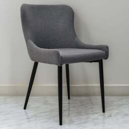 Bentley Designs Rubens Set of 2 Grey Boucle Dining Chair - Wilko - thumbnail 1