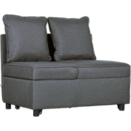 Portland Grey 2 Seater Recliner Sofa Bed - Size: Single - Wilko - thumbnail 3